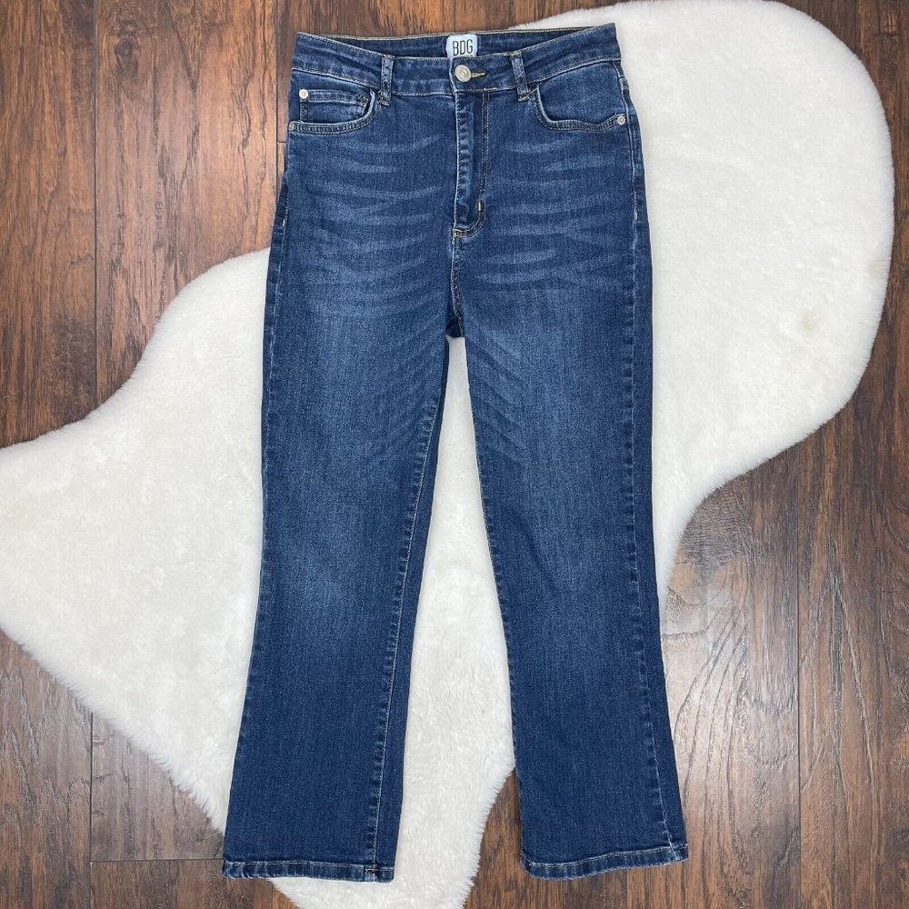 BDG Jeans 28 High-Rise Cigarette Straight Crop Medium Wash Stretch Women's